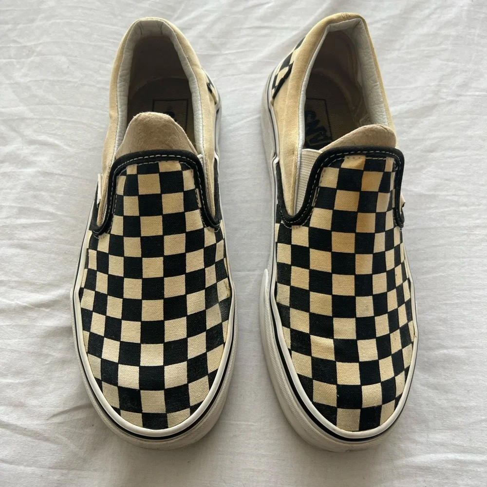 Vans Lo Checkerboard classic slip on shoe sz 7.5 - Picture 3 of 3